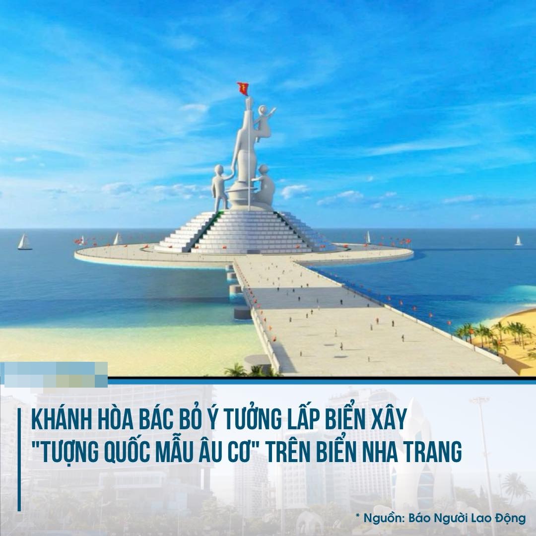 Khánh Hòa bác bỏ ý tưởng lấp biển xây “Tượng Quốc Mẫu Âu Cơ”