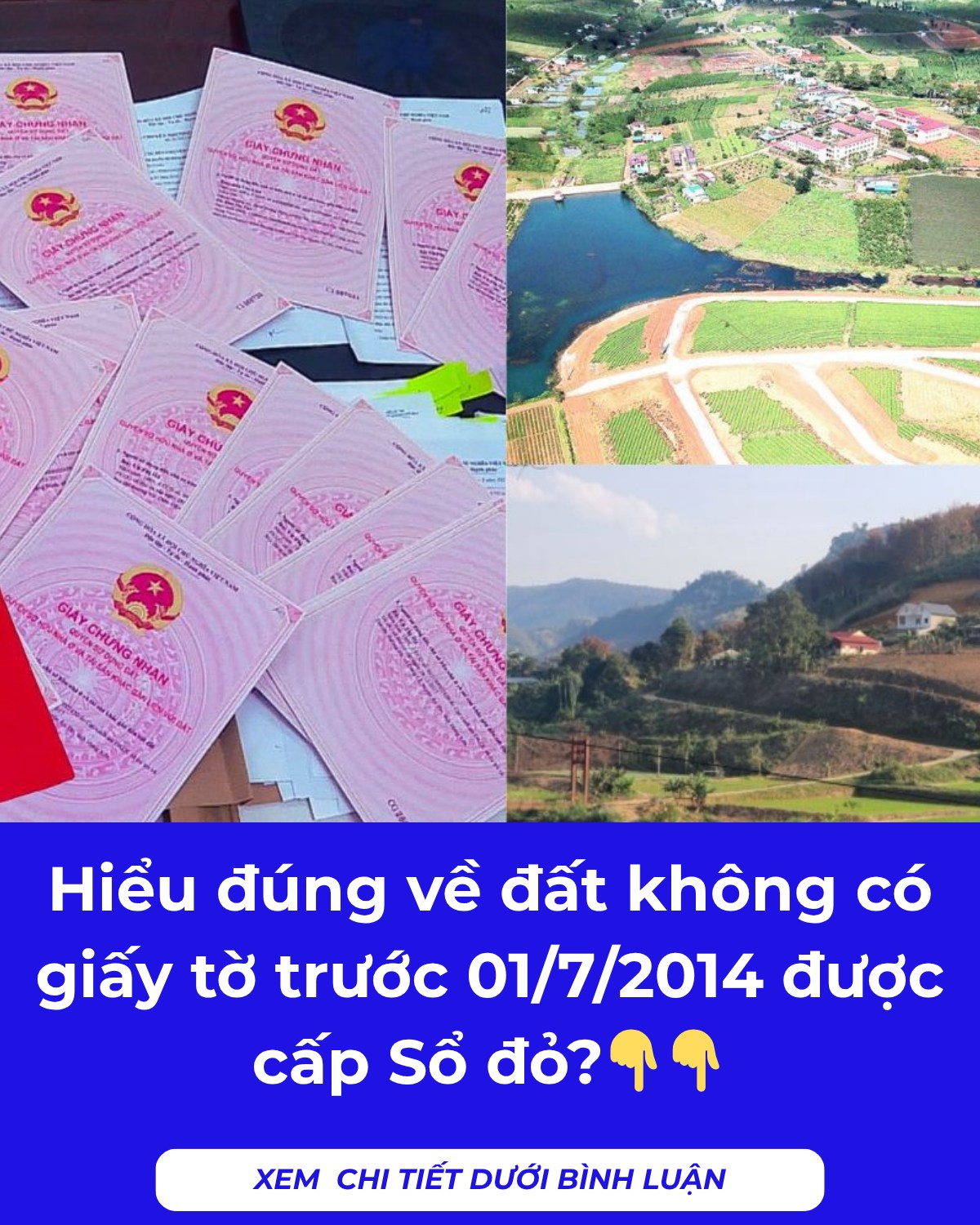 Hiểu đúng về đất không có giấy tờ trước 01/7/2014 được cấp Sổ đỏ Hiểu đúng về đất không có giấy tờ trước 01/7/2014 được cấp Sổ đỏ