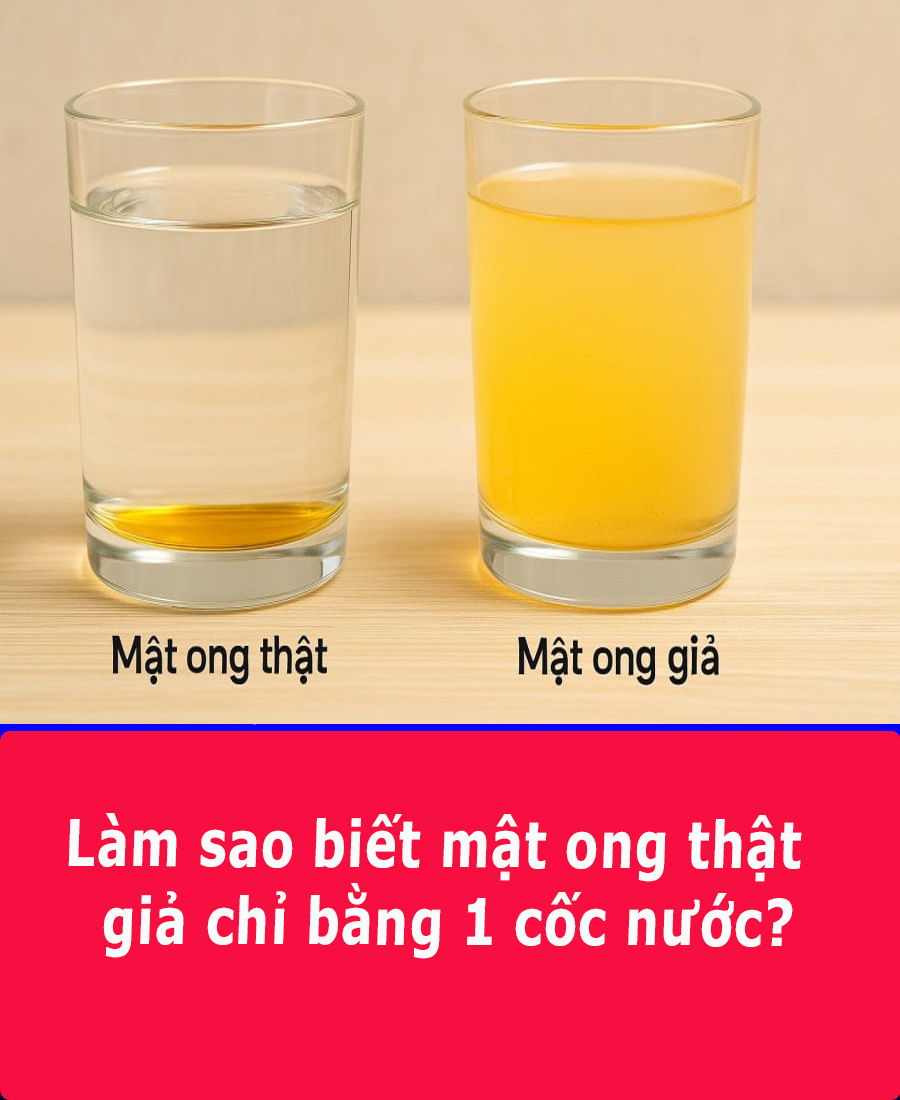 Làm sao biết mật ong thật – giả chỉ bằng 1 cốc nước? Làm sao biết mật ong thật – giả chỉ bằng 1 cốc nước?