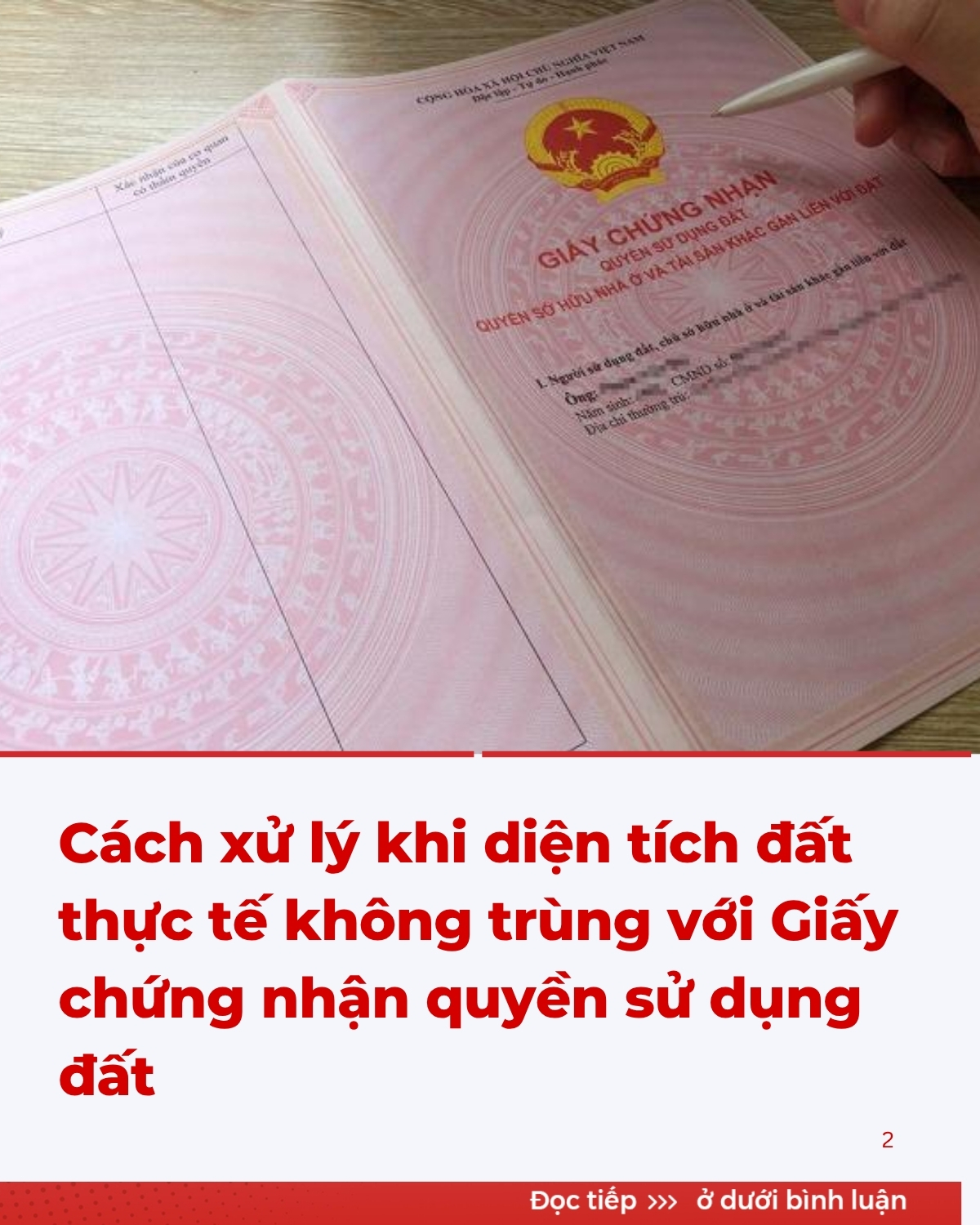 Cách xử lý khi diện tích đất thực tế không trùng với Giấy chứng nhận quyền sử dụng đất