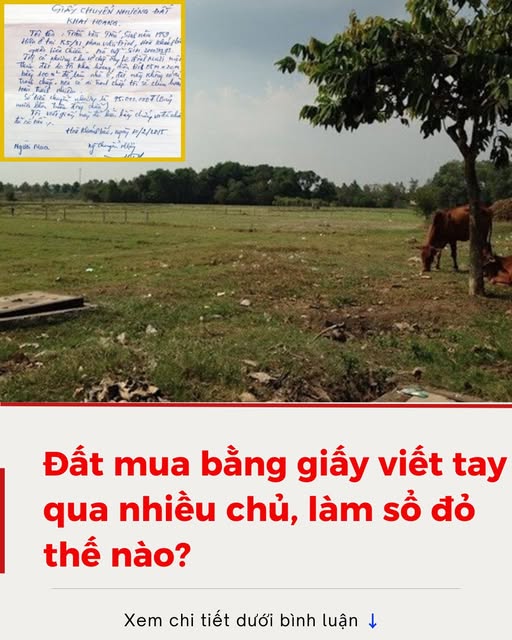 Đất mua bằng giấy viết tay qua nhiều chủ, làm sổ đỏ thế nào? Đất mua bằng giấy viết tay qua nhiều chủ, làm sổ đỏ thế nào?