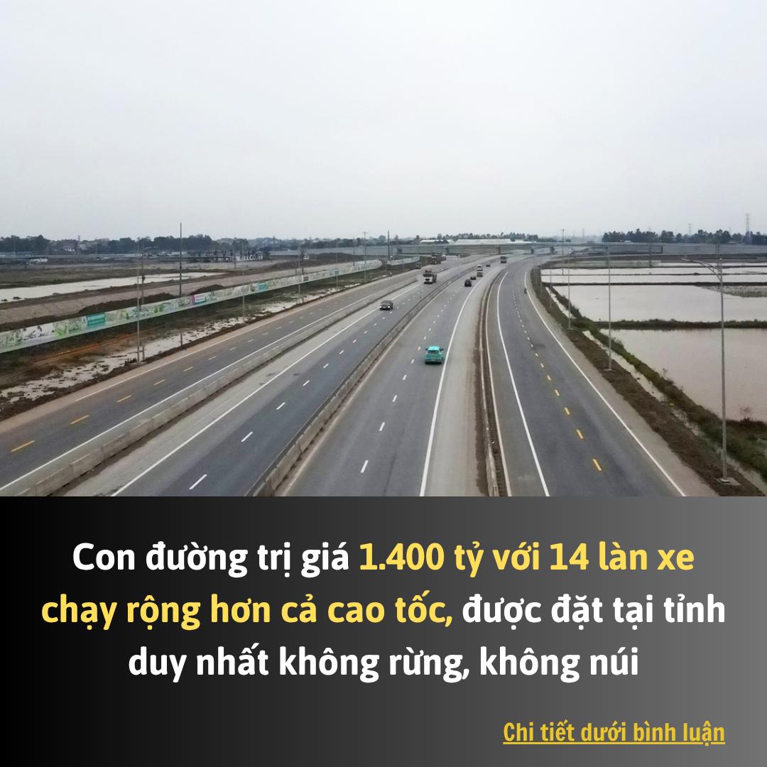 Con đường trị giá 1.400 tỷ với 14 làn xe chạy rộng hơn cả cao tốc, được đặt tại tỉnh duy nhất không rừng, không núi Con đường trị giá 1.400 tỷ với 14 làn xe chạy rộng hơn cả cao tốc, được đặt tại tỉnh duy nhất không rừng, không núi