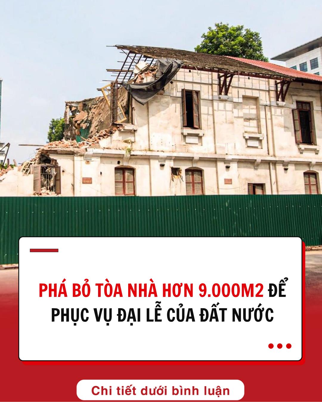 Phá bỏ tòa nhà hơn 9.000m2 để phục vụ đại lễ của đất nước Phá bỏ tòa nhà hơn 9.000m2 để phục vụ đại lễ của đất nước